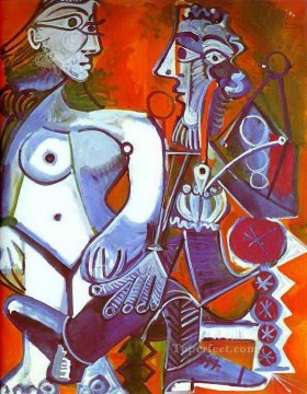 Female Nude and Smoker 1968 Pablo Picasso Oil Paintings